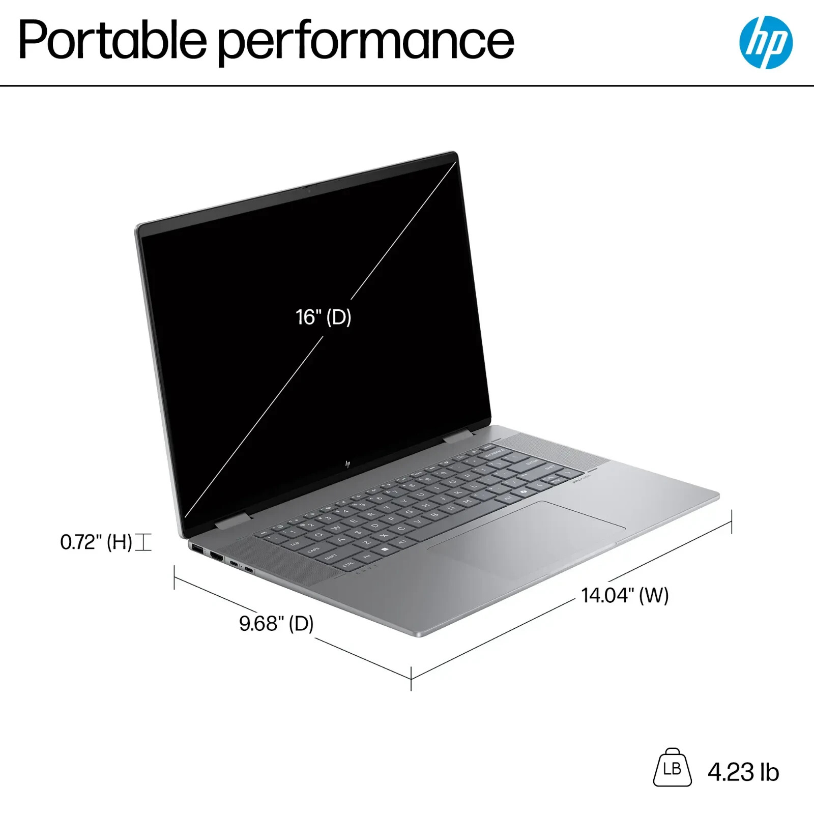 HP Envy 16″ 2K Touch 2-in-1 Laptop – Ryzen 5 – 8GB RAM 512GB SSD – Meteor Silver