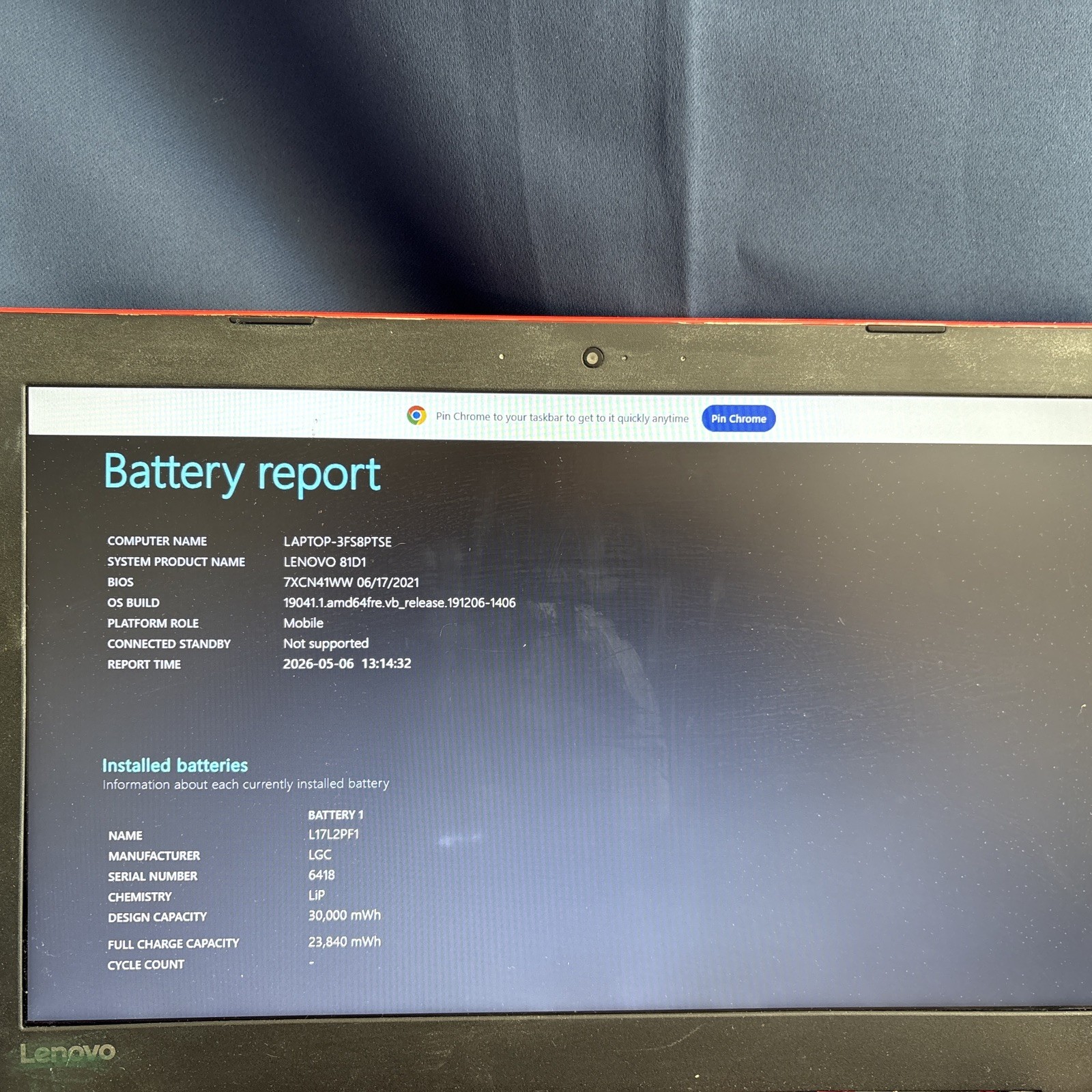 red Lenovo laptop Idea pad 330-15ikb 8 GB RAM, read issues, microsoft arc mouse