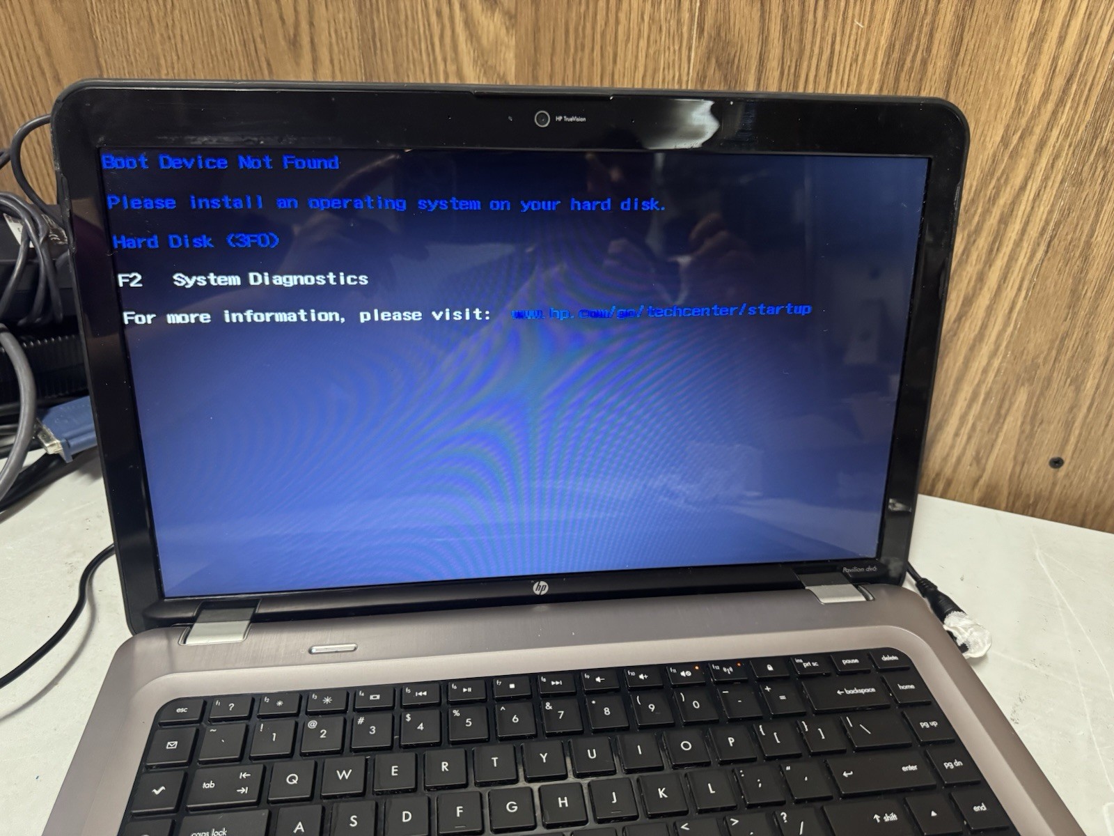 HP Pavilion dv6 i3-2370M 4GB No HDD Boots to BIOS – For Parts/Repair