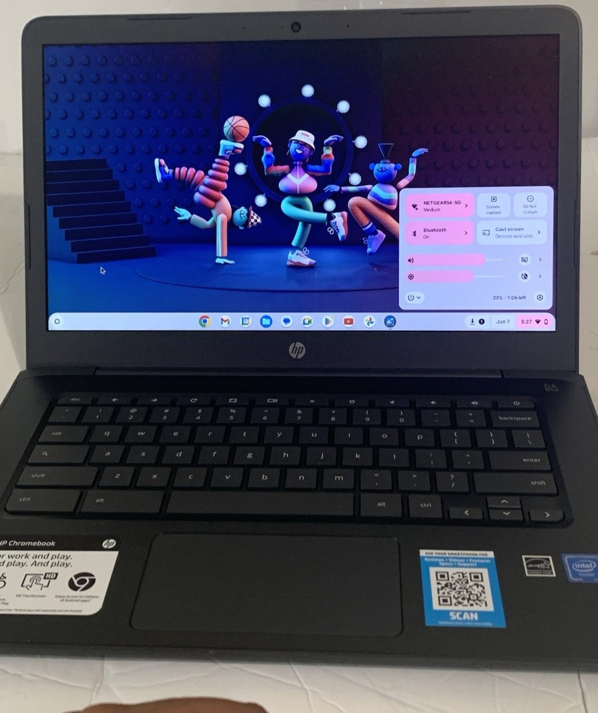 HP Touch Screen Chromebook 14-ca061dx 14″ Intel N3450 1.1GHz 4GB RAM 32GB SSD