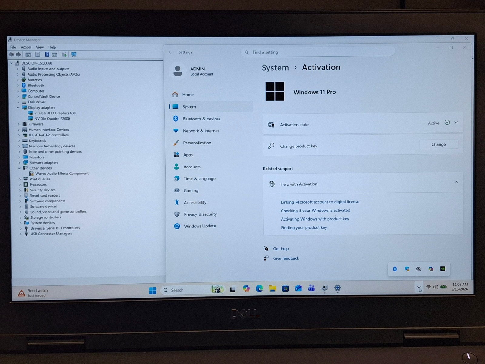 Dell Precision 7530 i7 8850H @ 2.60 GHz 256GB SSD 32 GB 15.6″ FHD Win 11 Pro