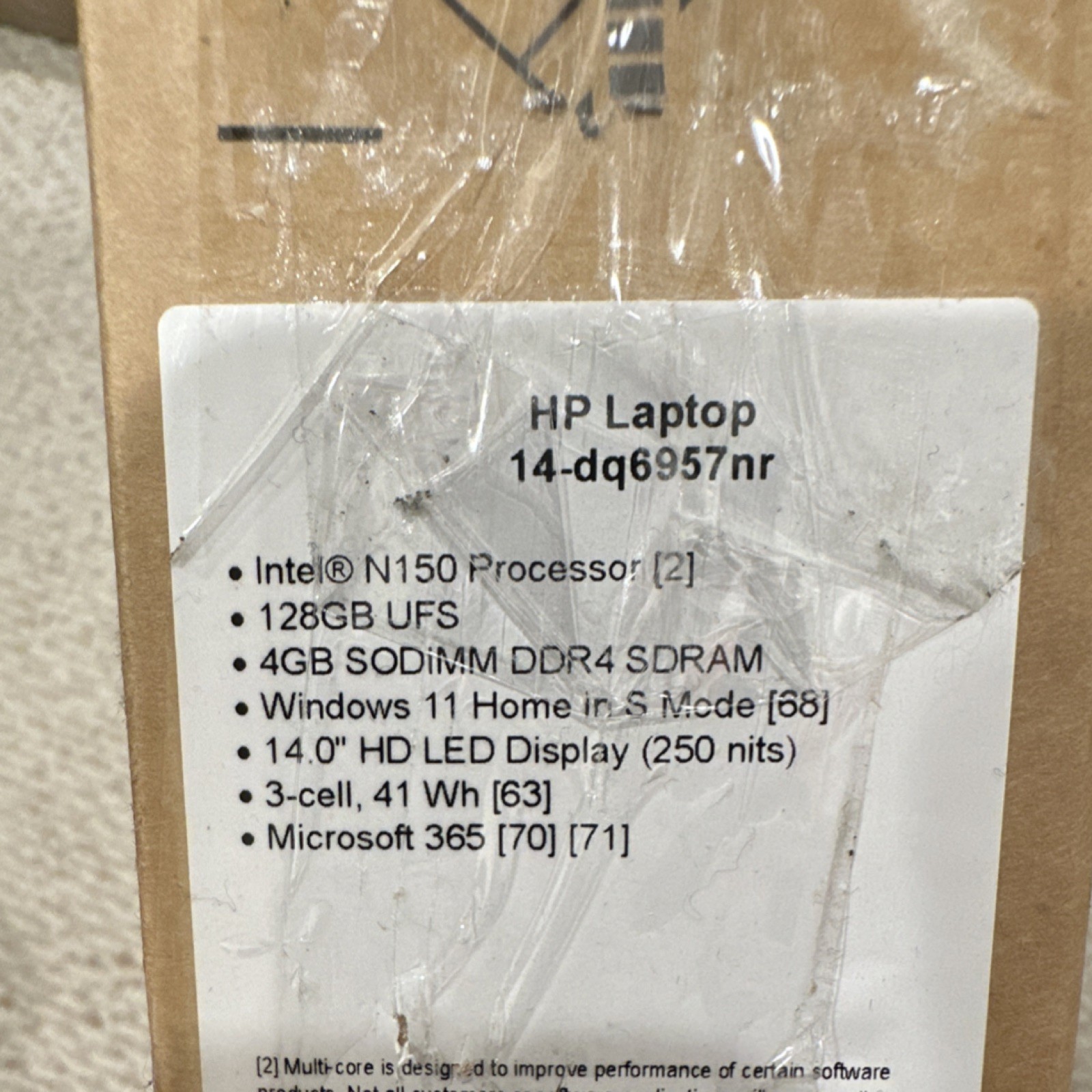 HP 14-dq6957nr Intel N150 4GB 128GB UFS 14″ Windows 11 Home S Mode