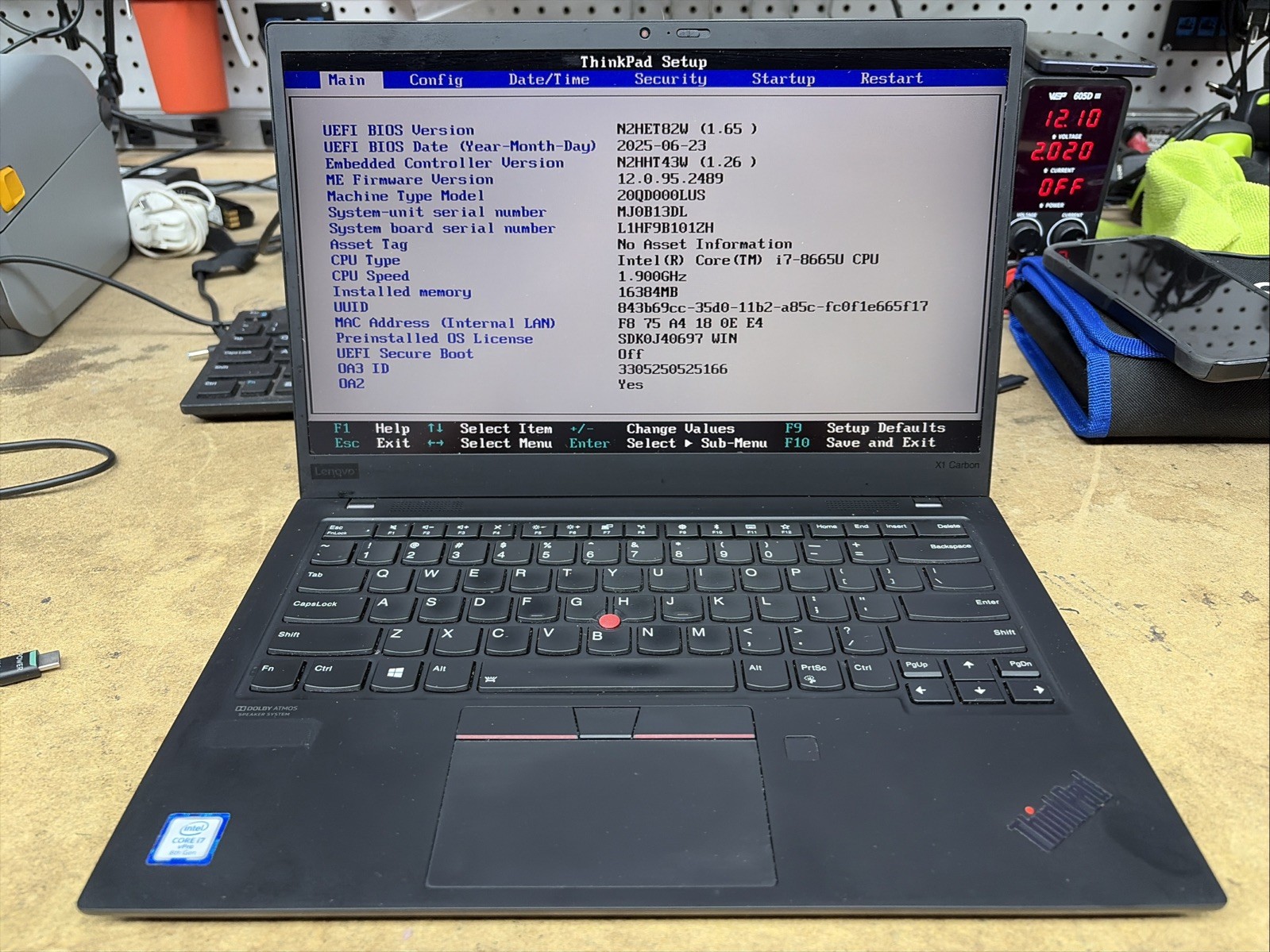 Lenovo X1 Carbon 7th Gen 14″ FHD i7-8665u 16GB RAM No OS/SSD