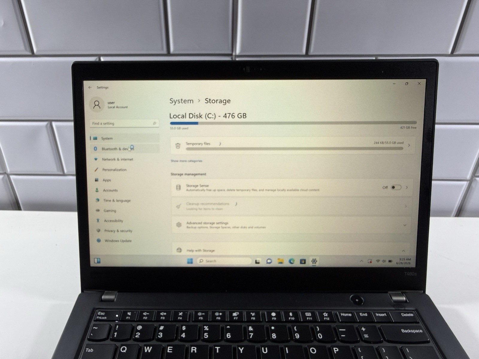 Lenovo ThinkPad T480s 14″ FHD i7-8550U 8GB RAM 512gb NVME WIN 11 PRO TOUCH