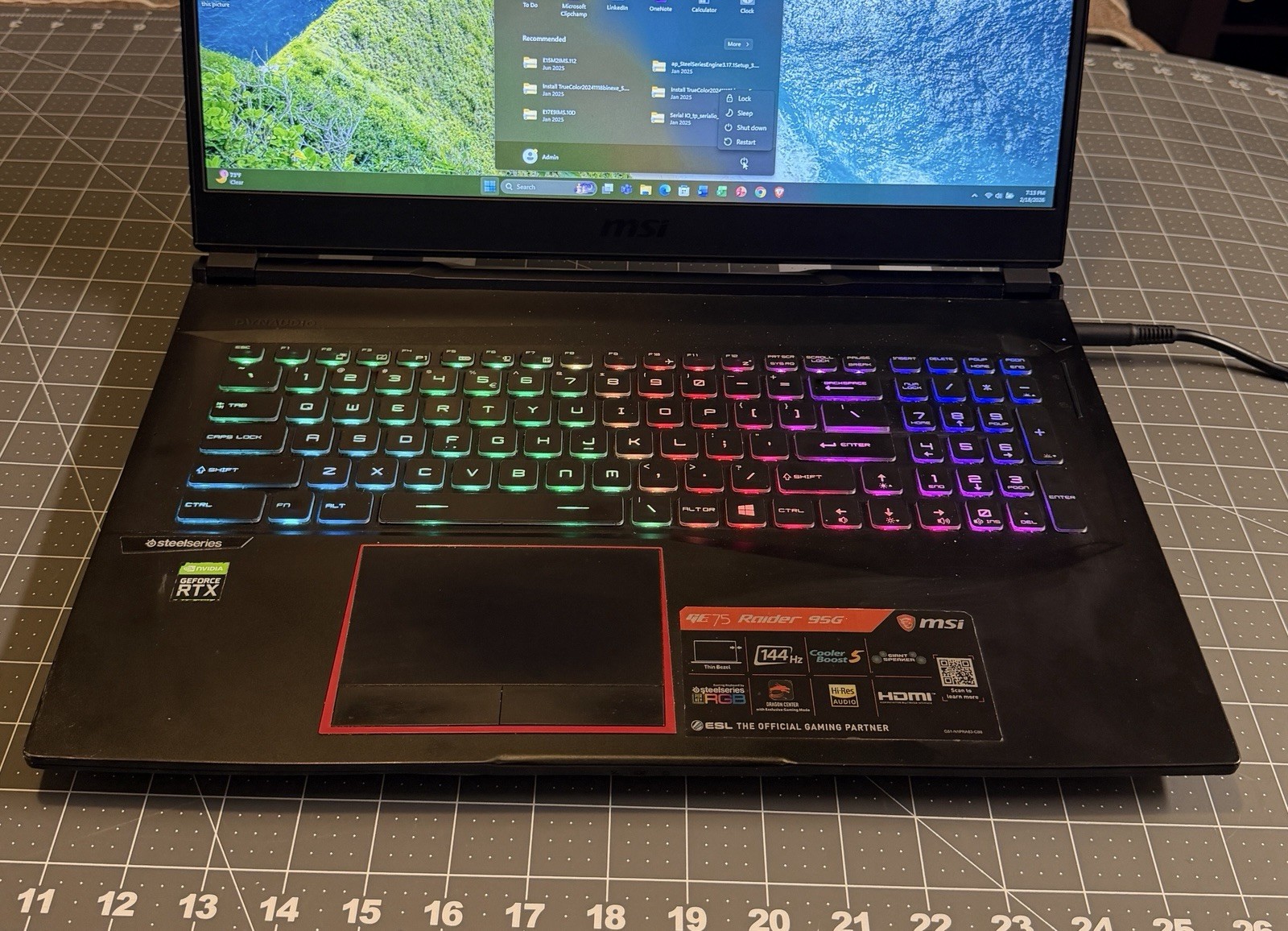 MSI Gaming 17” GE75 Raider 95G. i7-9750H, 32GB, 1TB SSD & 1TB HDD, RTX 2080