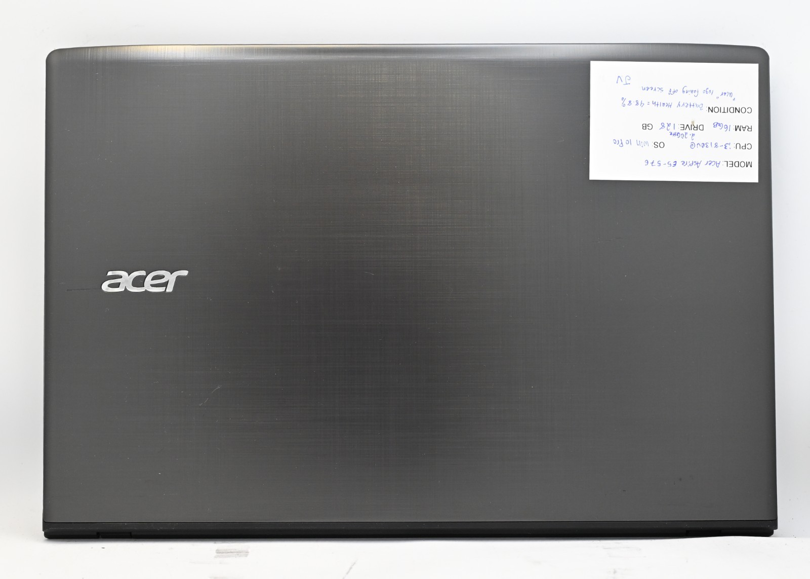 Acer Aspire E5-576 i3-8130u 2.2GHz 16GB RAM 128GB SSD Windows 10 Pro