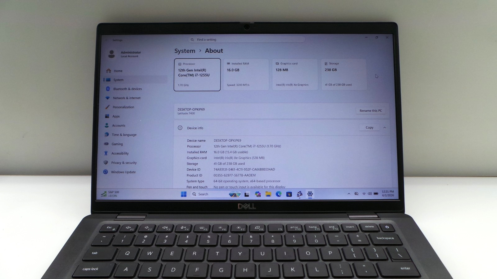 Dell Latitude 7430 | 14″ | i7-1255U | 16GB 256GB SSD | Win 11 Pro