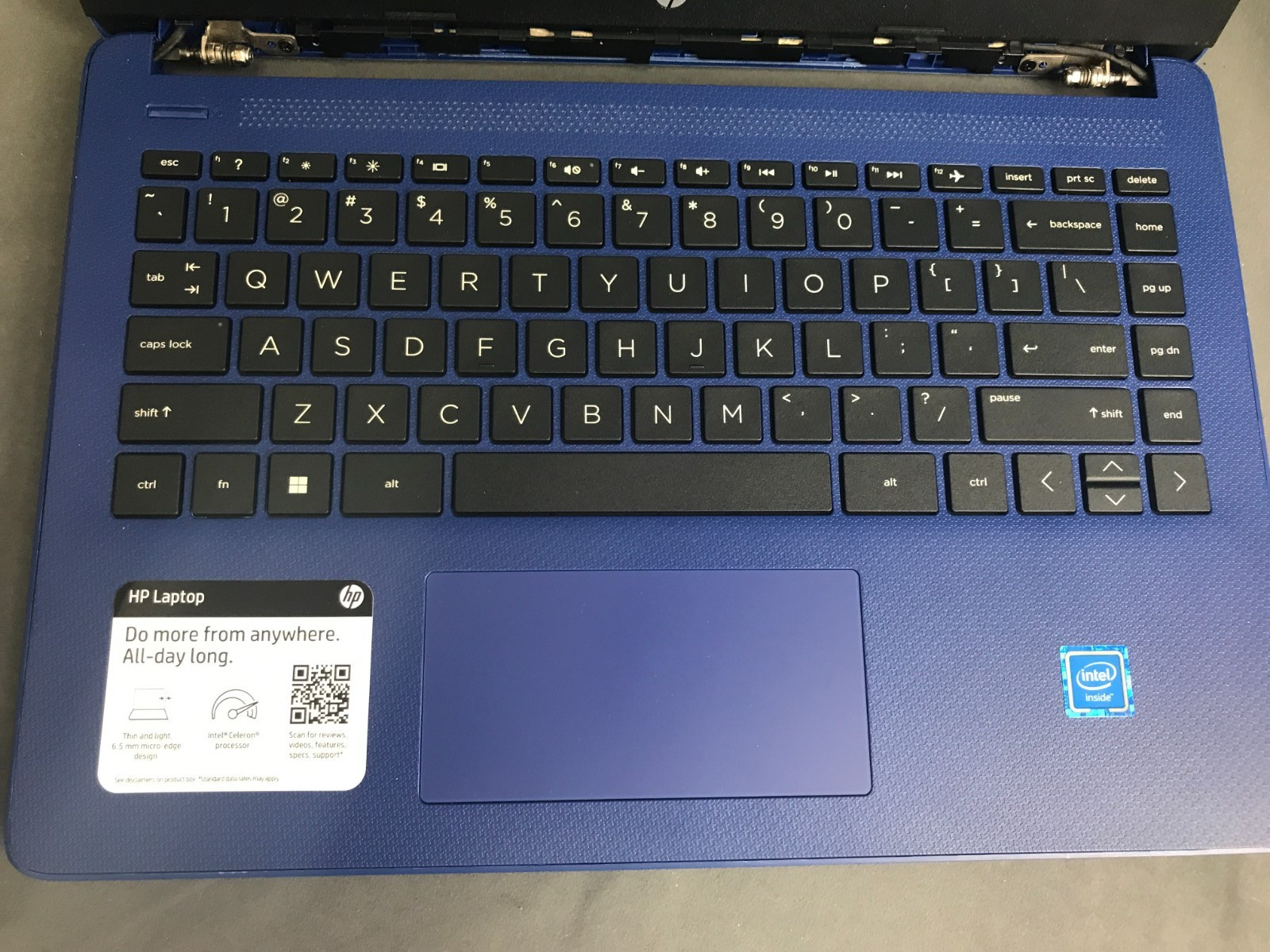 HP 14 Inch Blue Laptop Model: 14-DQ0055DX For Parts