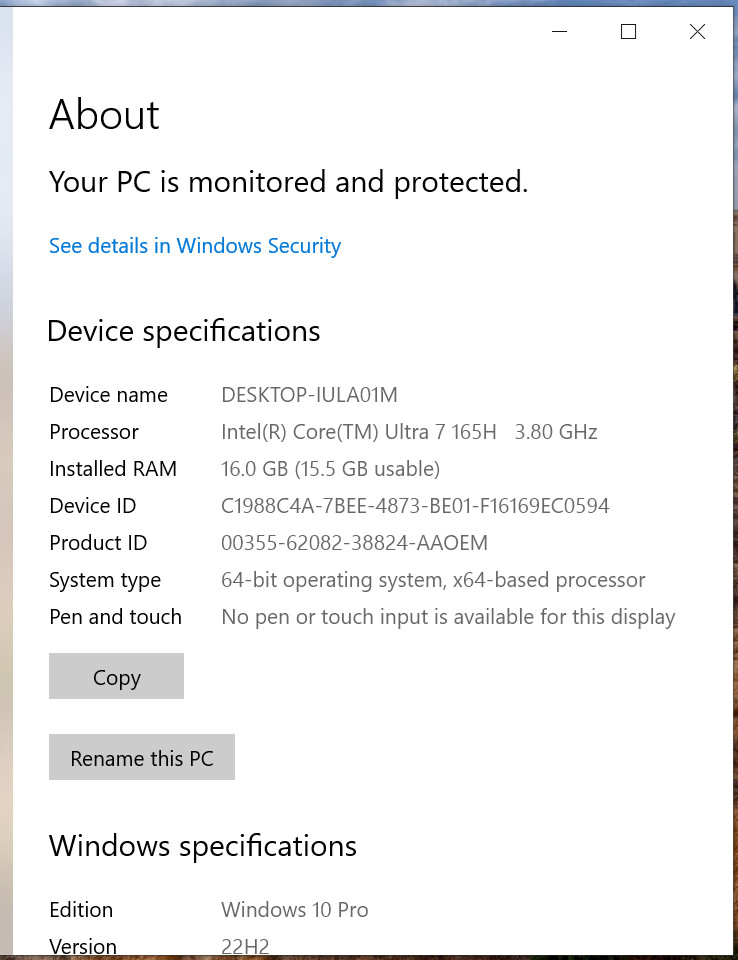 DELL LATITUDE 7450 14″ 3.80 GHz Ultra 7 165U 16GB 512GB Win 10 Pro