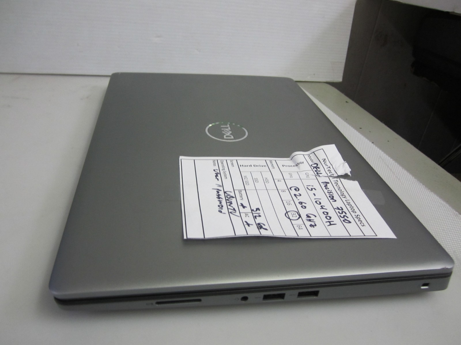 Dell Precision 7550 i5-10400H 2.60GHz 32GB Ram 512GB M2SSD UBUNTU Laptop +AC