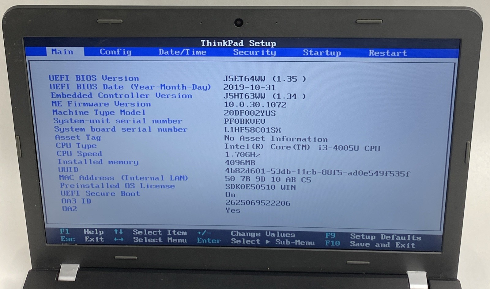 Lenovo ThinkPad E550 Intel Core i3-4005U 1.70GHz 4GB RAM 15.6″ No Battery/HDD/OS