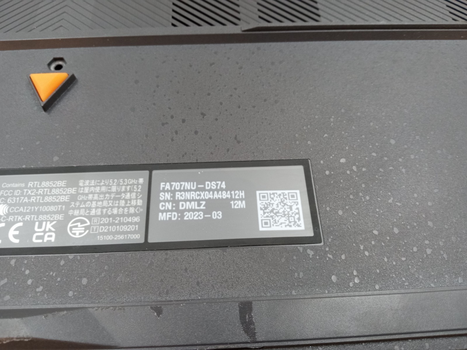 Asus TUF Gaming A17 FA707NU-DS74 17.3″ AMD Ryzen 7 7735HS RTX4050 -BOOTS -READ!!