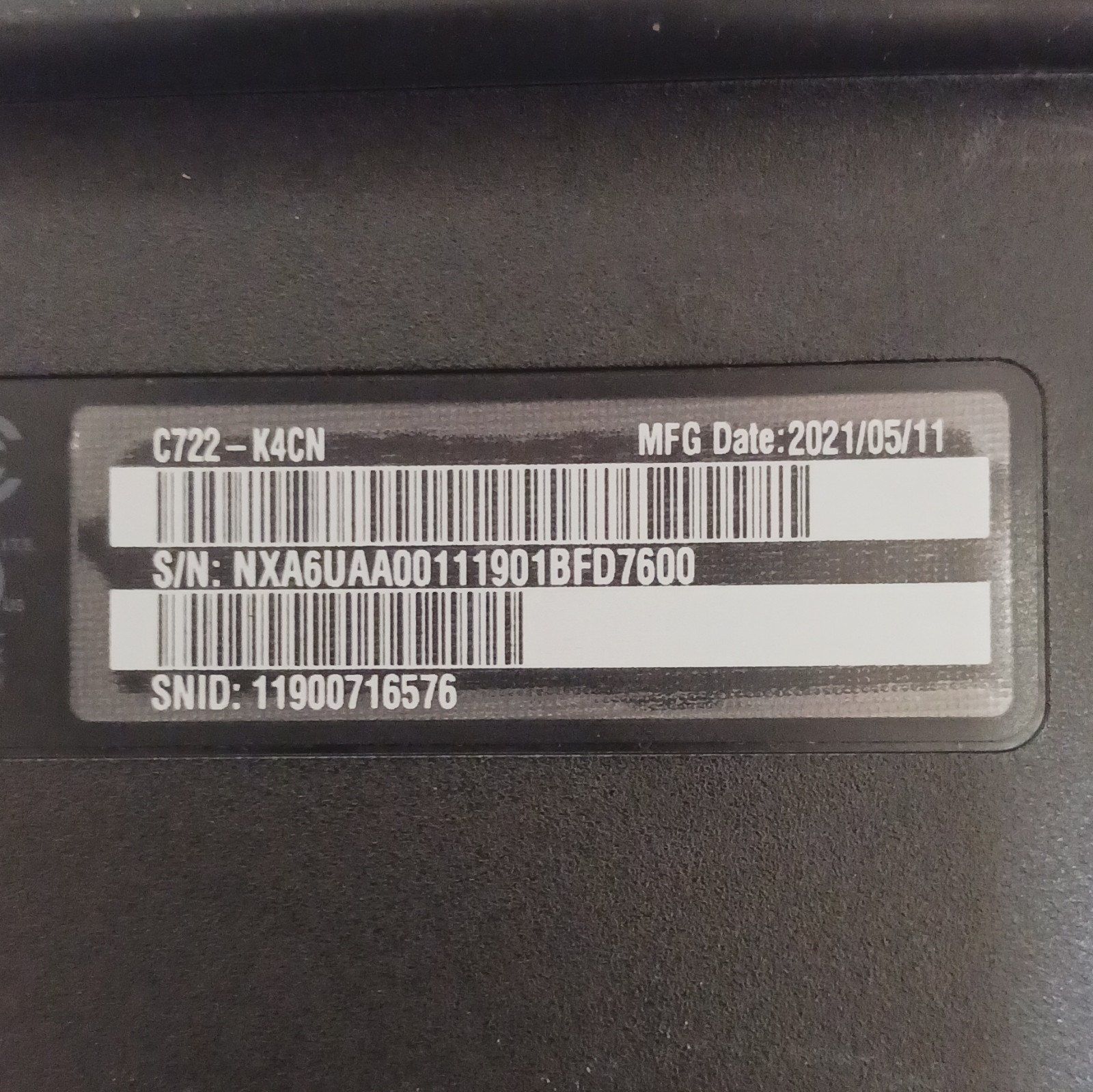 Acer C722-K4CN Chromebook Intel Celeron 11.6 in Black Chrome OS Notebook PARTS