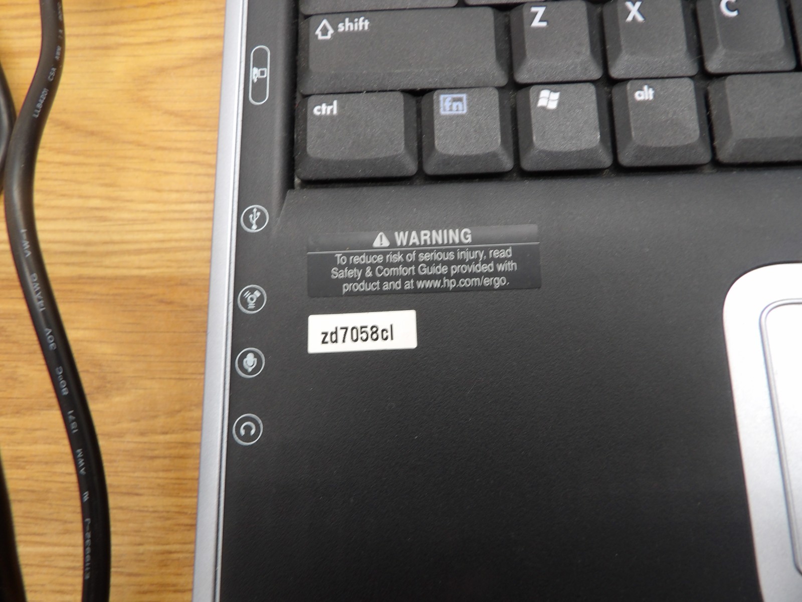 HP Pavilion zd7058cl -17.1″- Comes With Power Pack-READ!!!!! PARTS ONLY!!!!!!!!