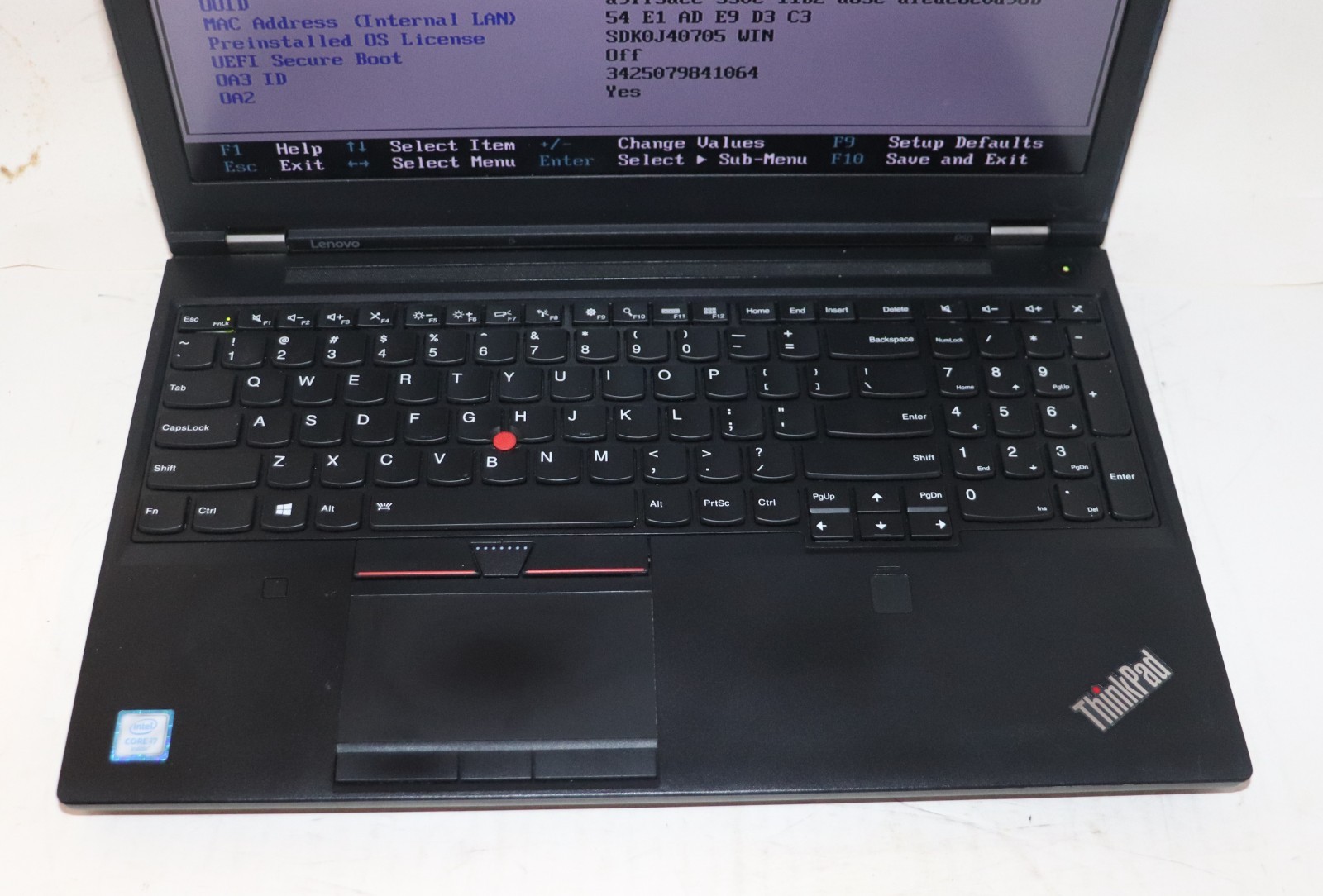 Lenovo ThinkPad P50|Intel core i7@2.60 GHz|32GB RAM|512GB SSD|WIN10.Prof|NVIDIA