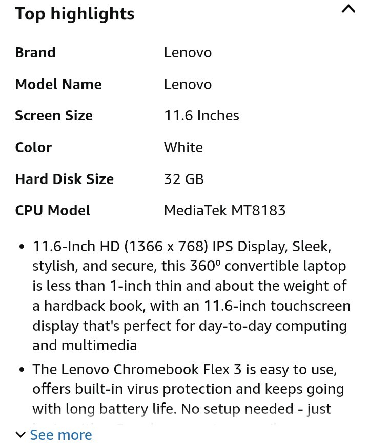 Lenovo Chromebook TouchLenovo 2-in-1 11.6″ HD IPS Touchscreen LED-Backlight