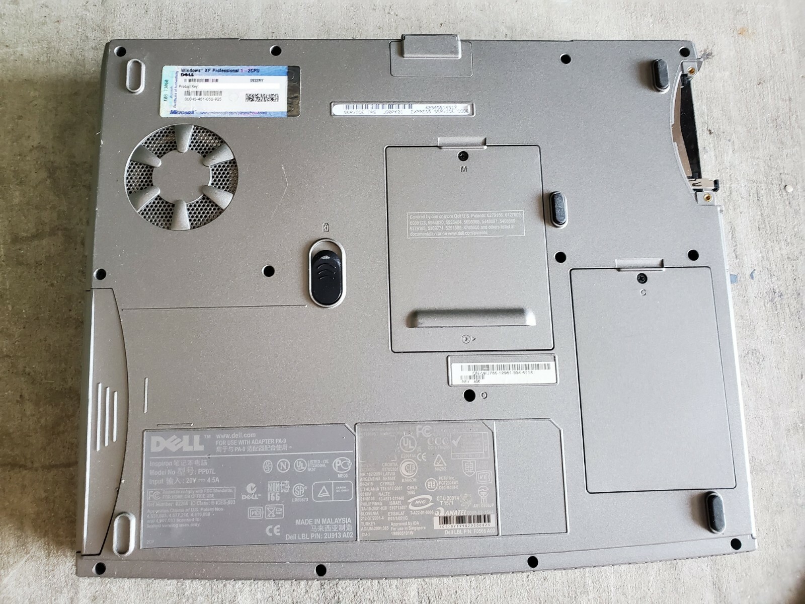 Dell Inspiron 1100 PP07L Laptop for Parts or Repair