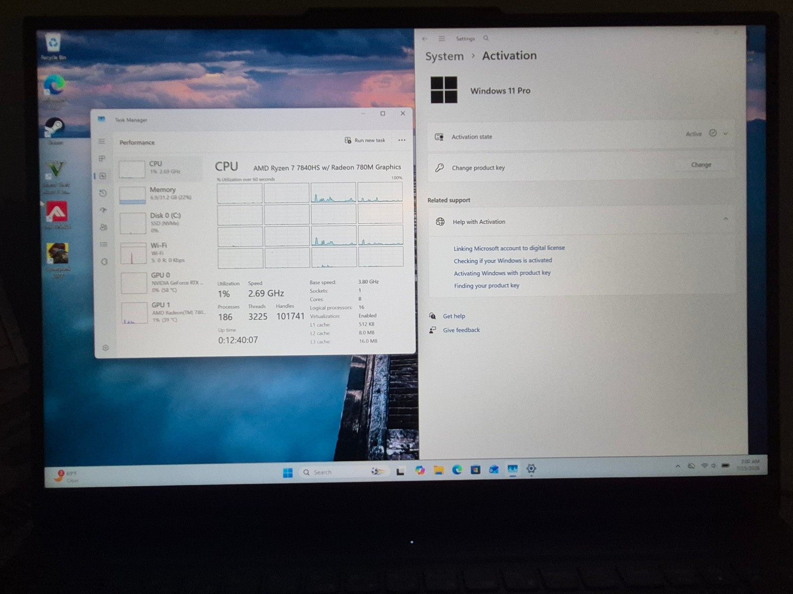 Lenovo Legion Slim 5 Gen 8 16″ 165Hz QHD+ Ryzen 7 7840HS 32GB 2TB RTX 4060