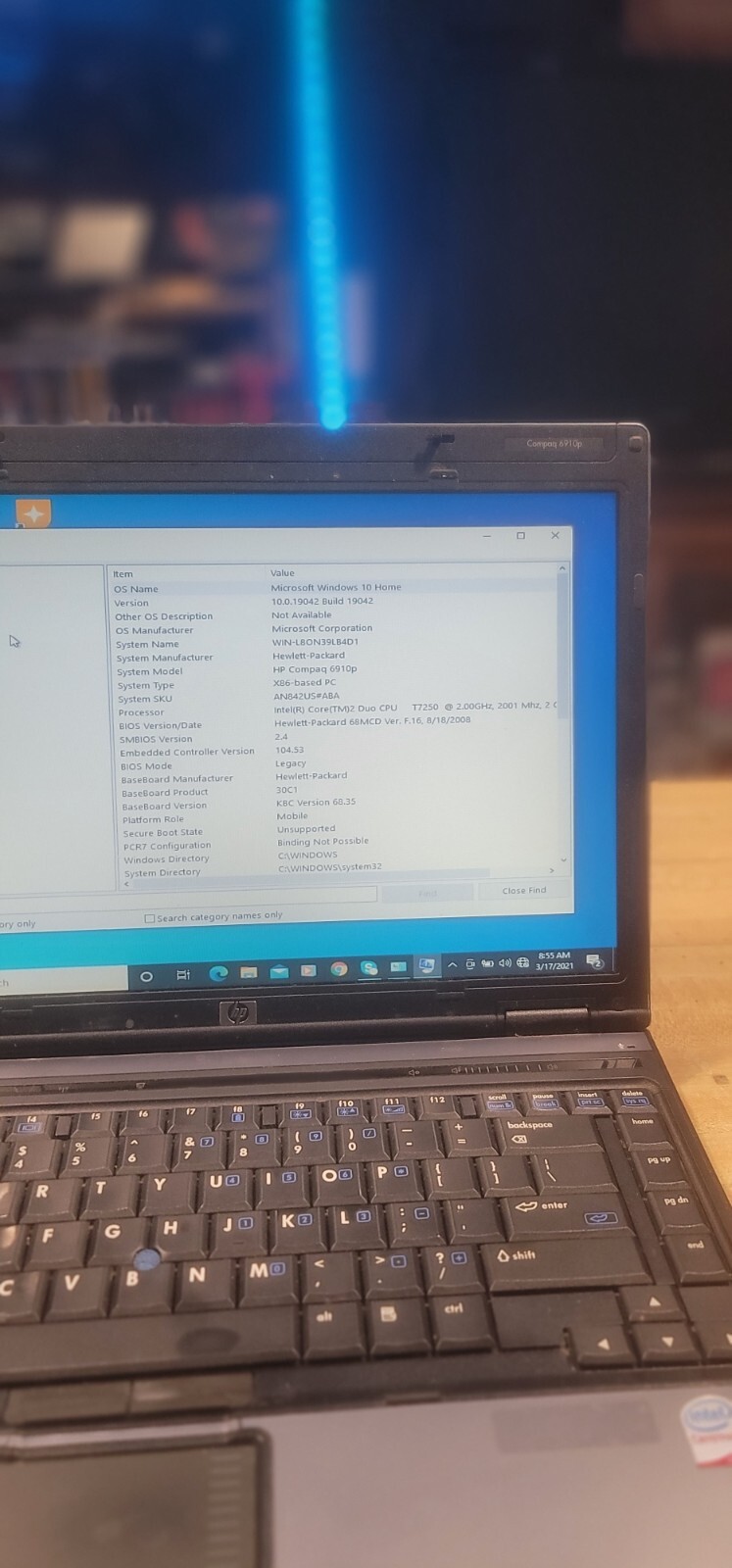 HP Compaq 6910p 14″ Laptop • 2GB RAM • 70GB HD • Windows 10 • Core 2 Duo 2ghz