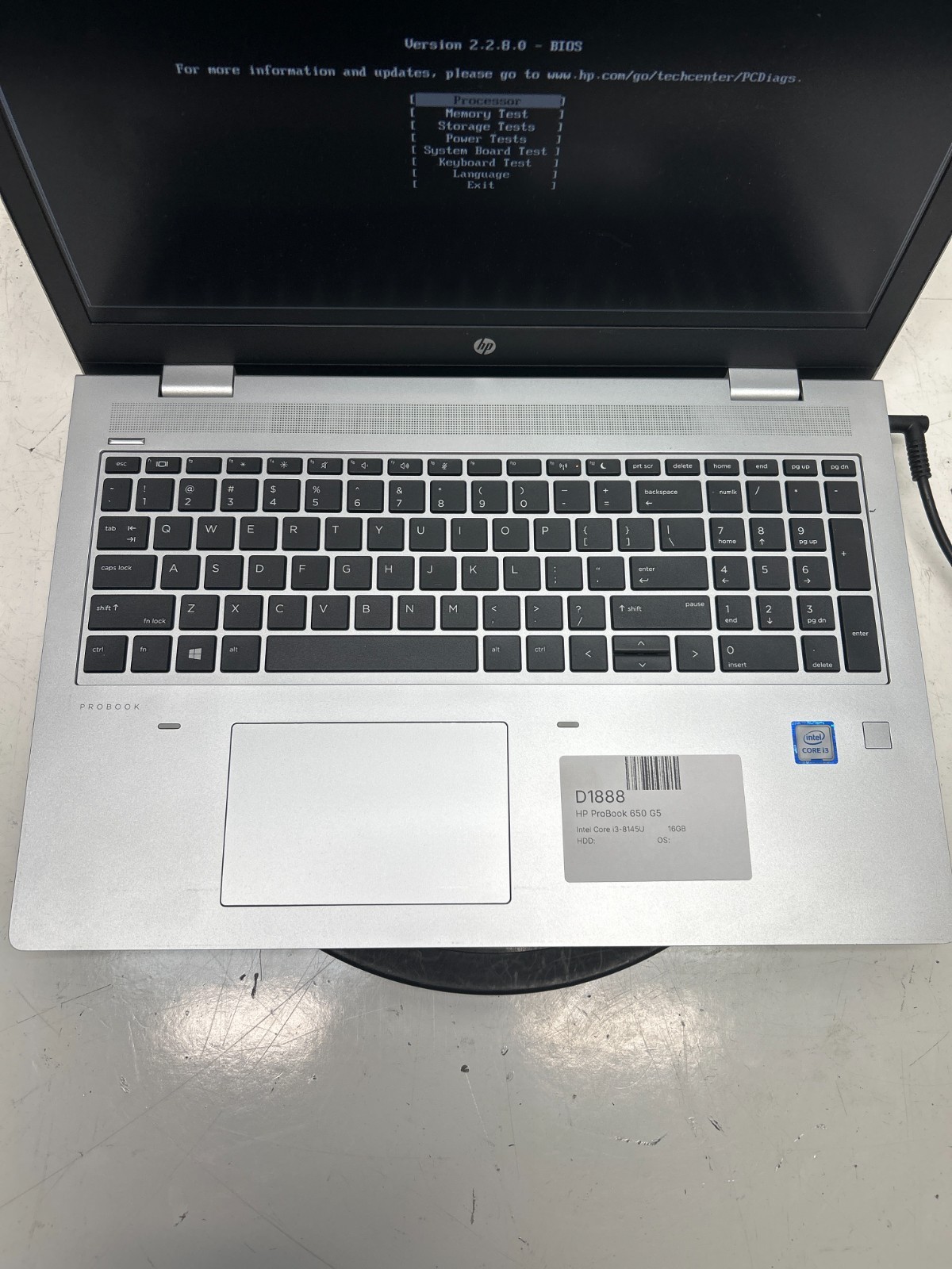 HP ProBook 650 G5 Intel Core i3-8145U 16GB NO HDD