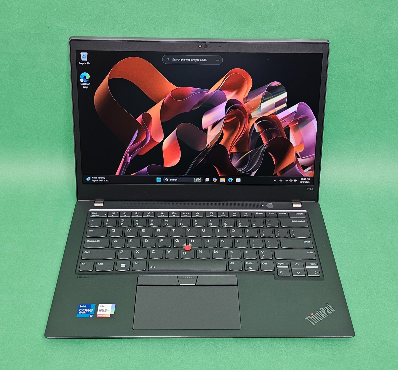 Lenovo ThinkPad T14s Gen 2 Aluminium 14″ Touch Core i7-1185G7 16GB RAM 256GB SSD