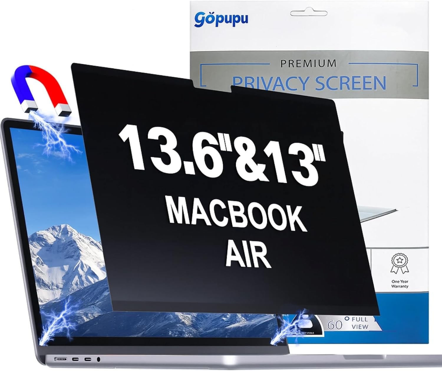 Strong Magnetic Privacy Screen Compatible with MacBook Air 13.6/13 Inch 2022-202