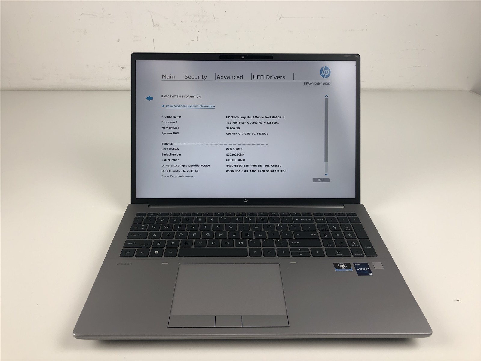 HP ZBook Fury 16 G9: Intel Core i7-12850HX 2.1GHz – 32GB – 1TB – RTX A3000