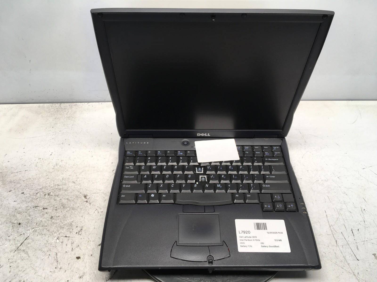 Dell Latitude C610 Intel Pentium III 1GHz 512 MB NO HDD