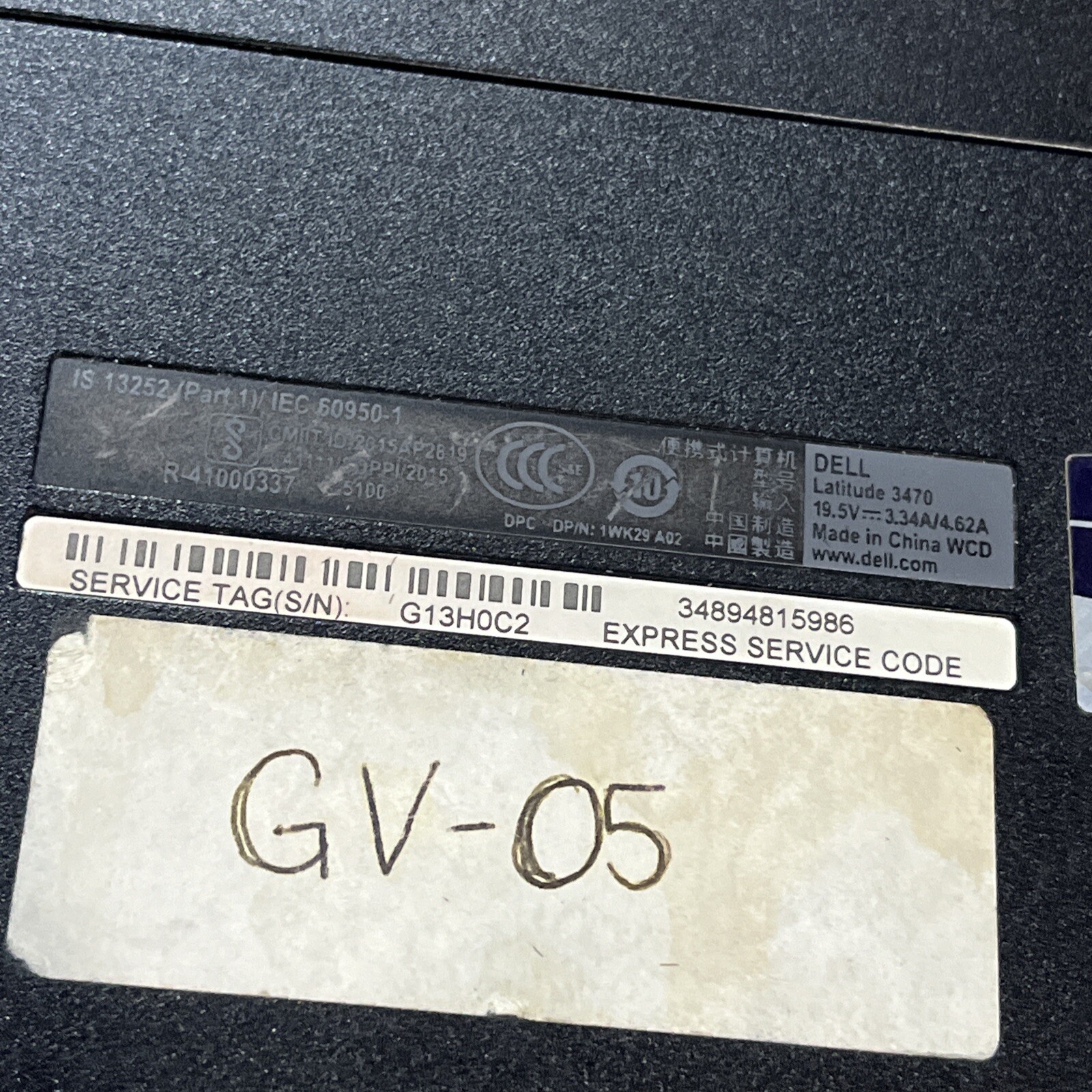 DELL LATITUDE 3470 INTEL CORE I3-6100U 2.30GHZ 4GB RAM NO HD