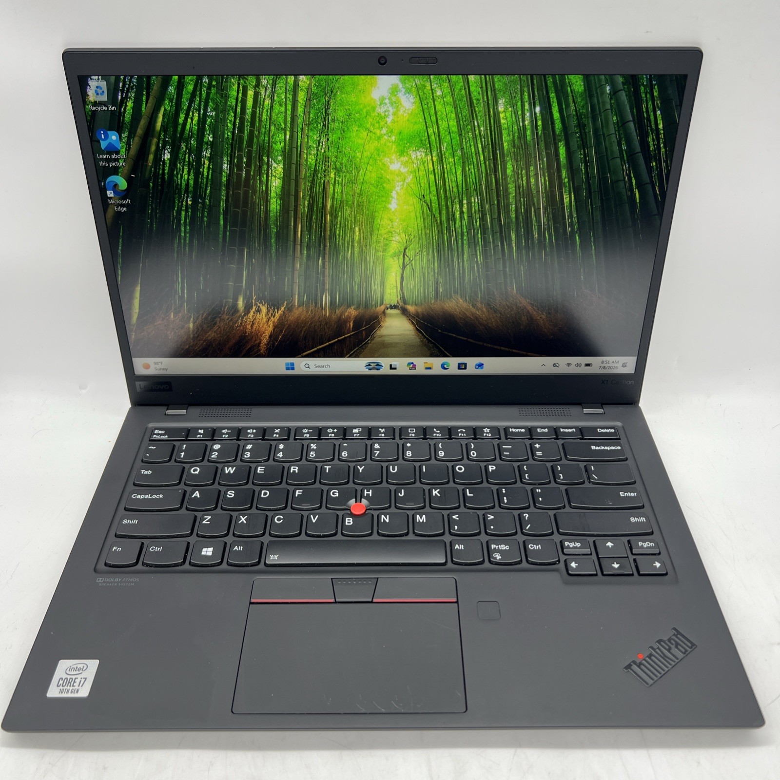 Lenovo ThinkPad X1 Carbon Gen 8 i7-10510U 1.80GHz 8GB RAM 256GB SSD Win11P