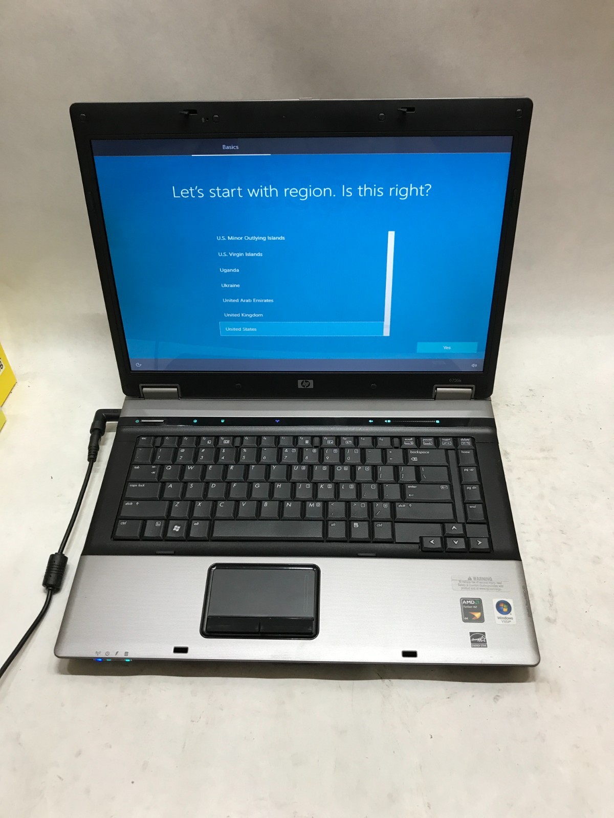 HP Compaq 6735b 15″ Laptop AMD CPU 2GB RAM 320GB HDD Windows 10 NO BATTERY! – DW
