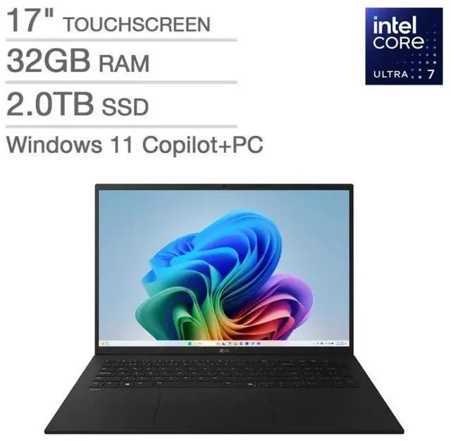 LG Gram Copilot+ Core Ultra 7 258V 32GB RAM 2TB M.2 SSD 17.0 in Touch W11 Home
