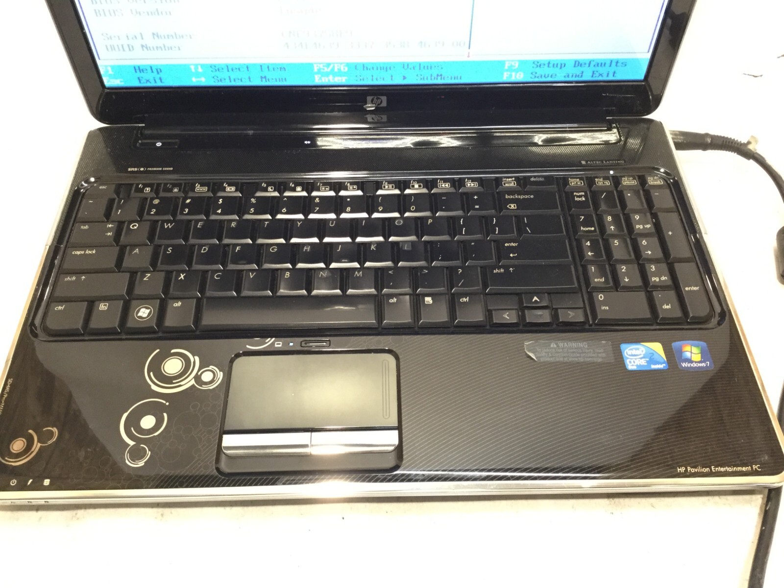 HP Pavilion dv6-1355dx / Intel Core i5 M520 @ 2.40GHz / (MISSING PARTS!) -MR