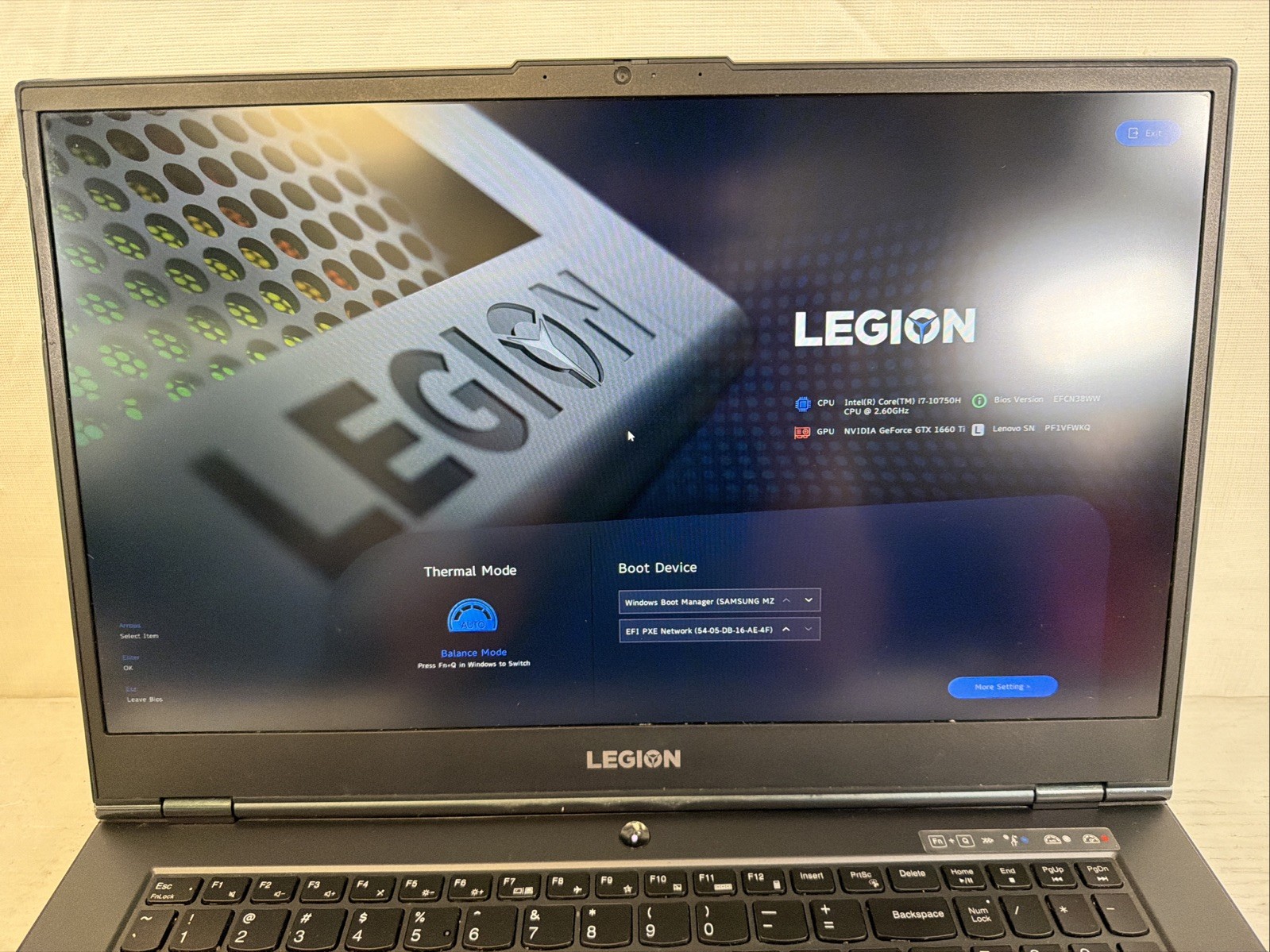 Lenovo Legion 5 17IMH05H 17″ i7-10750H 16GB RAM 256GB & 1TB GTX 1660 Ti – READ