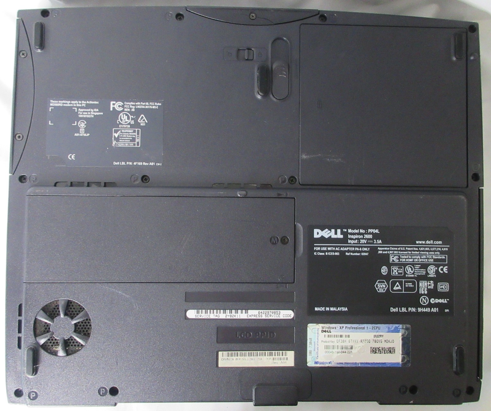 Dell Inspiron 2600 Pentium III-M 256MB RAM 40GB HDD WIN XP Light Testing READ