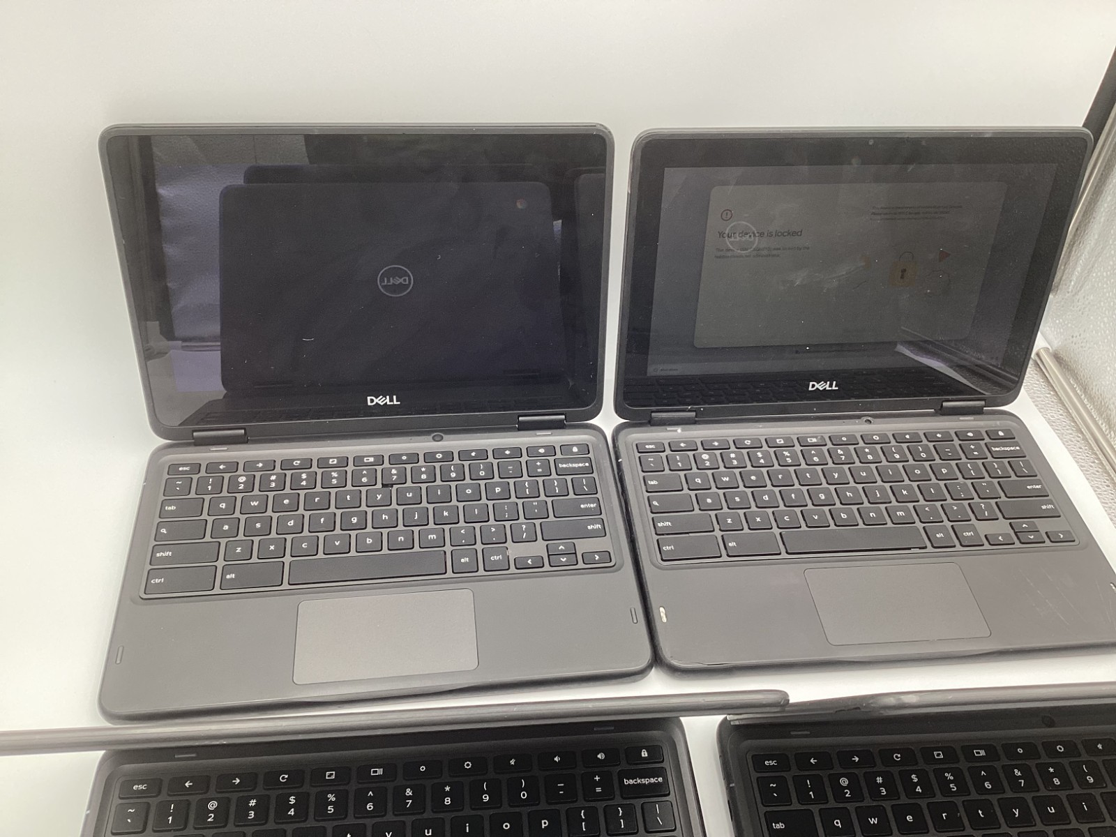 Lot of 11 Dell ChromeBook 3100 2in1 11″ Celeron 4GB RAM 32GB For Parts READ – DW