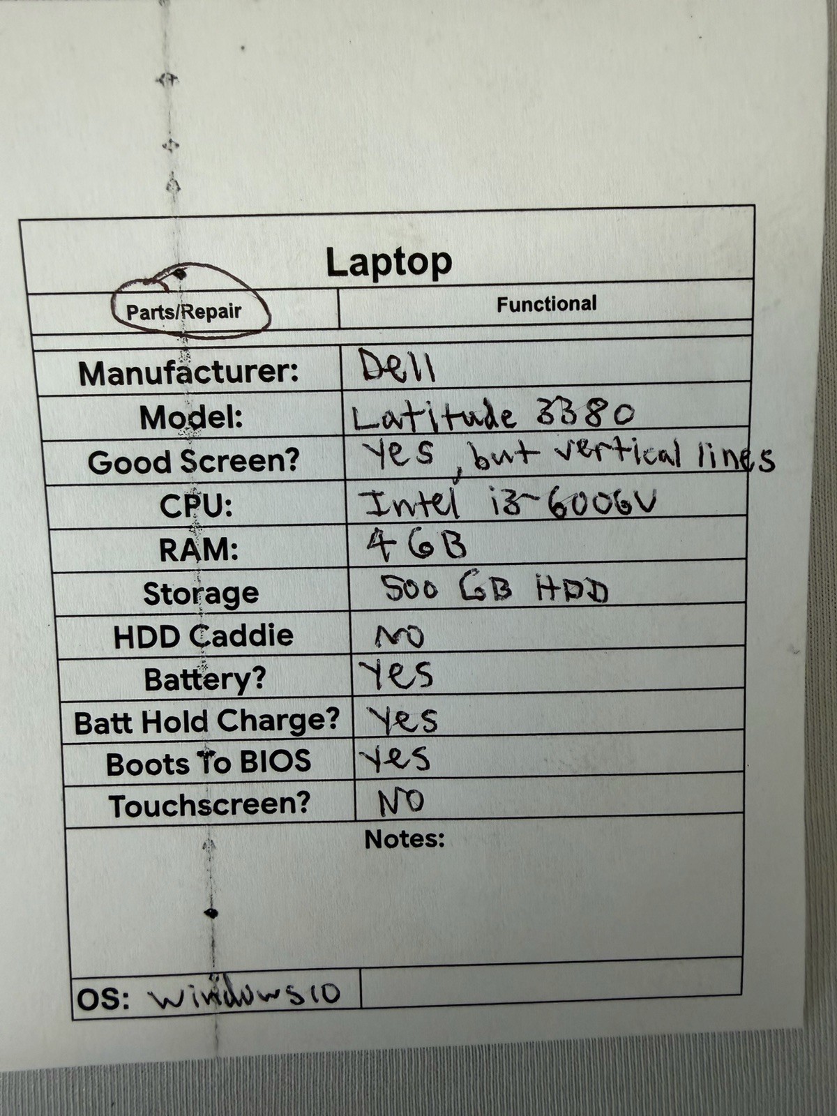 Dell Latitude 3380 Laptop – Intel i3-6006U – RAM 4GB – Read Des