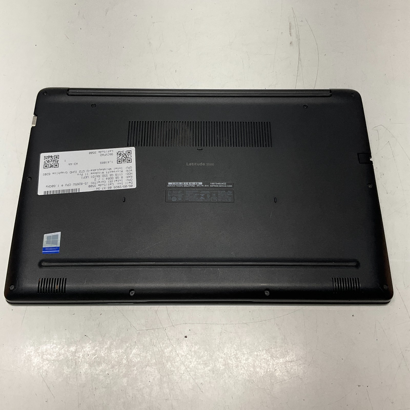 DELL LATITUDE 3500 15.6″ Intel Core i5-8265U 1.60GHz 8GB RAM 128GB SSD Win 11