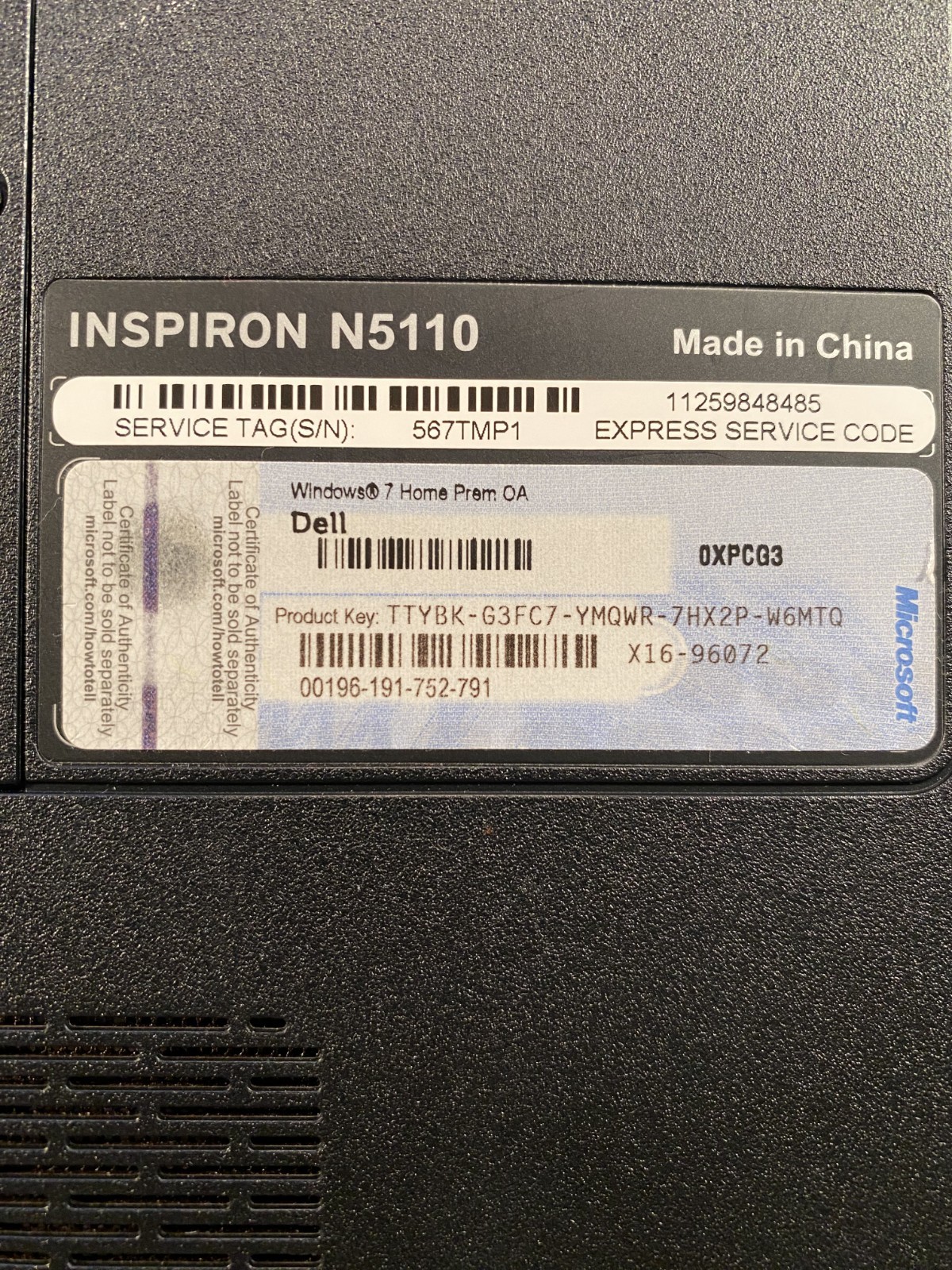 DELL Inspiron N5110