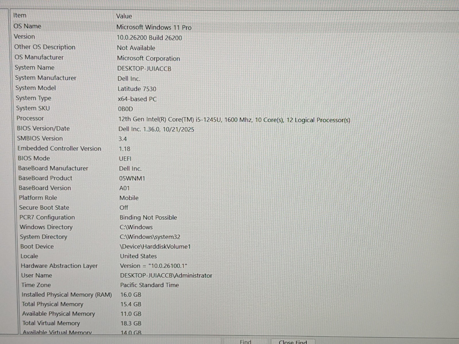 Dell Latitude 7530 15.6″FHD i5-1245U 1.6GHz 16GB 256GB SSD W11Pro ExcellBatt +PA
