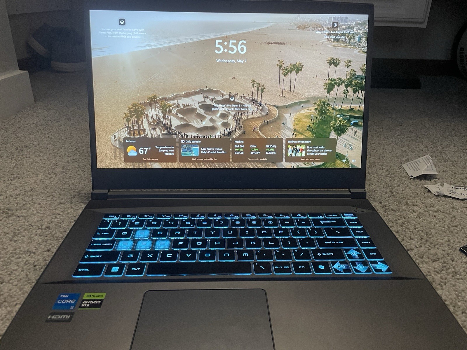 MSI Gaming Laptop- 15” NVIDIA GeForce RTX 4050, i5 12th gen, 16GB RAM 144hz