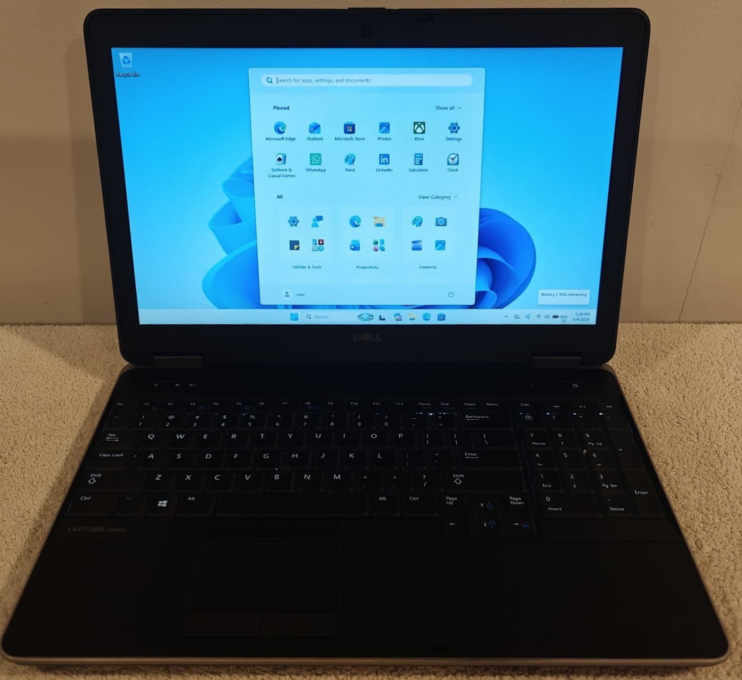 Dell Latitude e6540 i7-4910MQ 16GB RAM 500GB SSD Wifi 7 BT Win 11 Pro Office 365