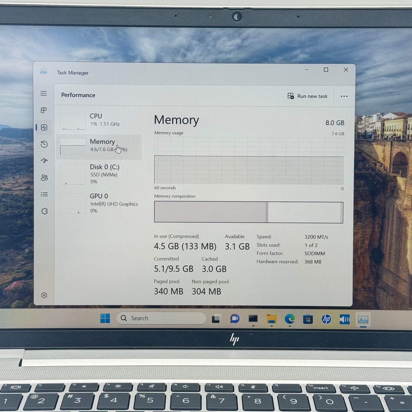 HP EliteBook 640 G10 14″ Core i5 13th Gen 8GB 256GB Silver Used