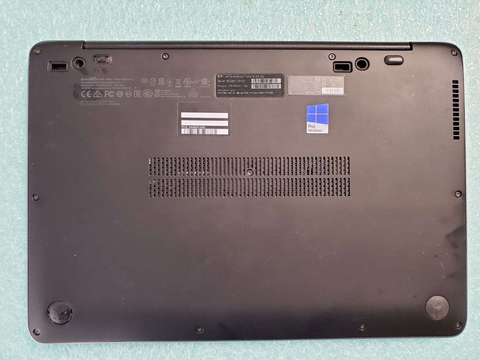 HP EliteBook Folio 1040 G2 i5-5300U 4GB RAM No HD/ OS *BIOS/No battery* | LP402