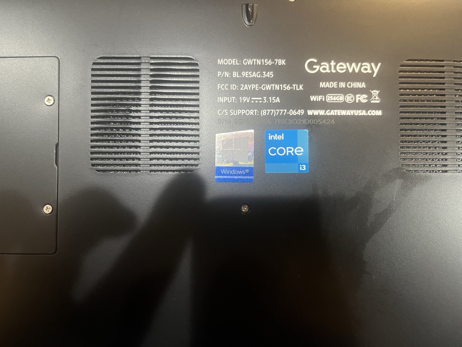 Gateway GWTN156-7BK Laptop 8GB RAM I3-1115G4 3.00 GHz 256GB SSD 15.6 Inch W11H