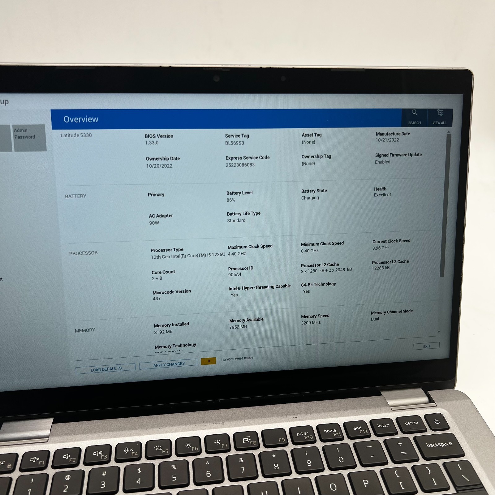 Dell Latitude 5330 13″ i5-1235U 8GB RAM 256GB SSD No OS | TESTED USED – POOR