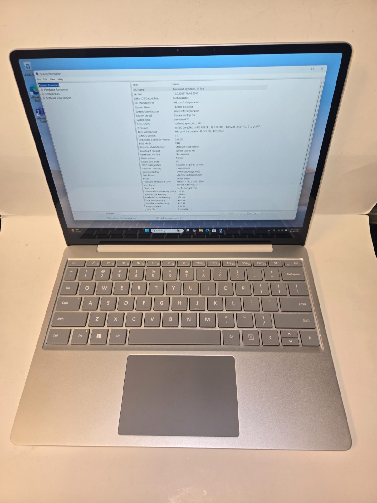 Microsoft Surface Go Model 1943 Laptop – Core i5-1035G1 – 4GB RAM – 64GB SSD