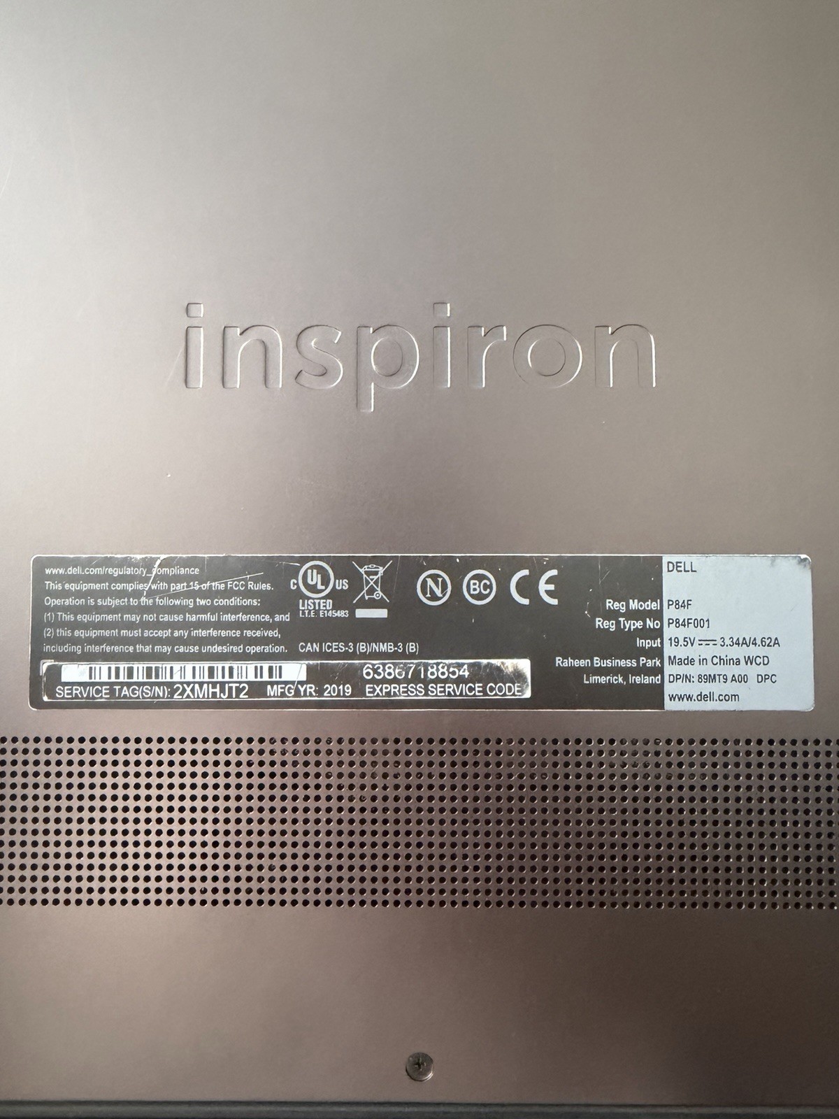 Dell Inspiron 7591 2in1 15.6″ UHD Touch i7-10510U 16GB Ram 256GB SSD READ**