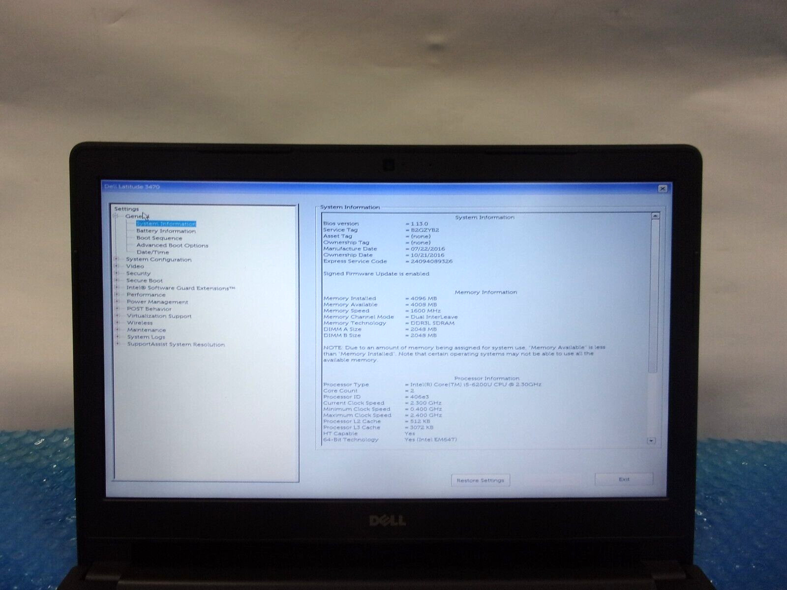 Dell Latitude 3470 14″ Intel Core i5-6200U 2.30GHz 8GB RAM 256GB SSD Win 10 Pro