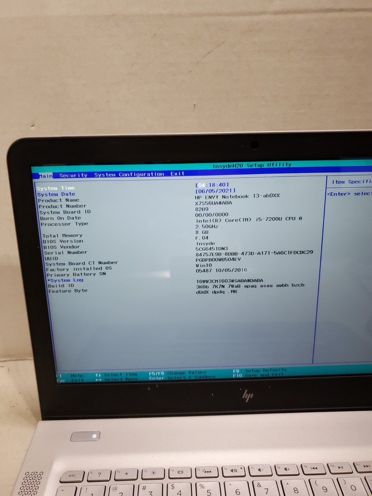 HP ENVY 13-AB016NR 13.3″ Laptop Core i5-7200U 8GB RAM No SSD/OS! #69